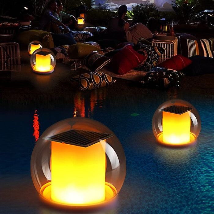 Versatile Outdoor Solar Lights with 3 Modes, White, Yellow, Flame, Auto-Charging, Long Battery Life, Perfect for Pool, Patio, and Garden Decor-ErisView-1