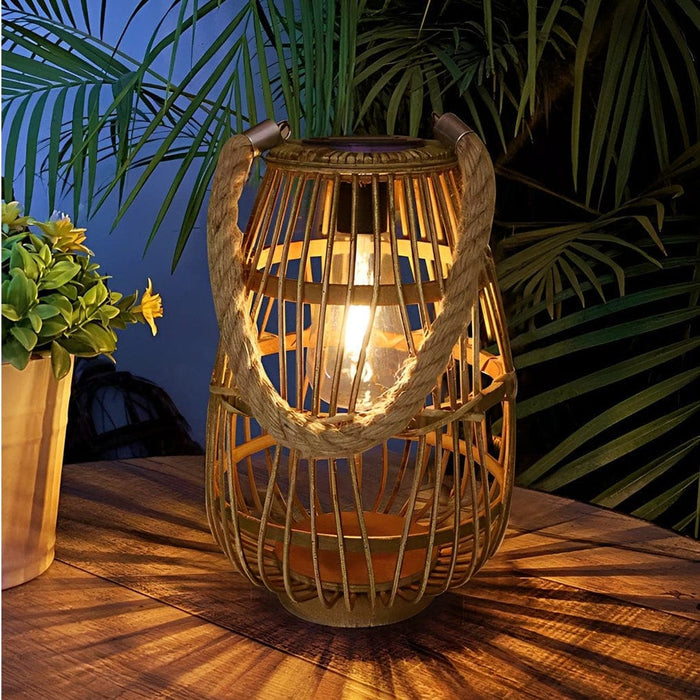 Versatile Rattan Solar Garden Light, Waterproof Outdoor Lantern for Patio, Deck, and Garden, Auto On/Off, Ideal for Trees and Pathways-ErisView-5