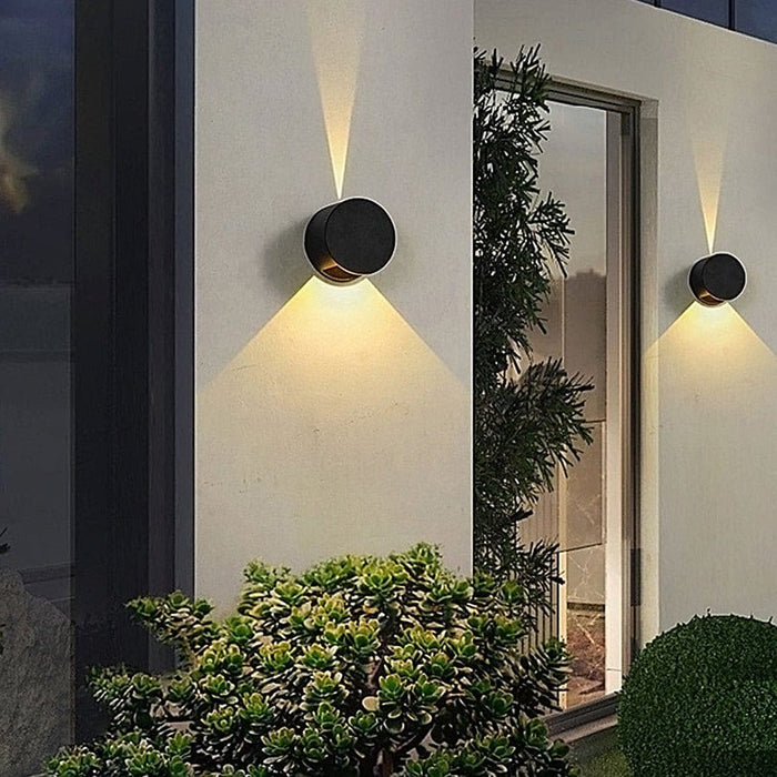 Versatile Round Outdoor Wall Light with Up & Down Lighting Options, IP65 Waterproof, Aluminum Build for Indoor & Outdoor Use-ErisView-16