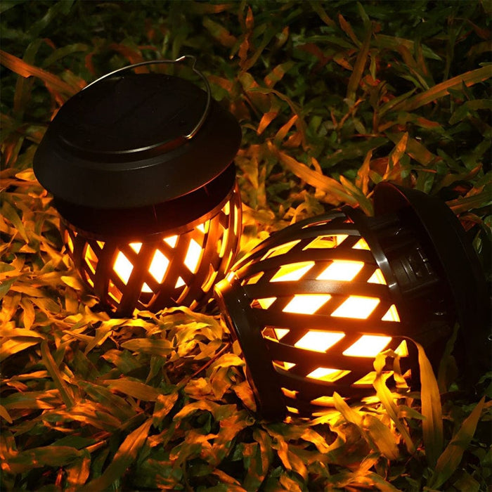 Versatile Solar-Powered Flickering Flame Outdoor Lanterns with Intelligent Light Control, 3 Lighting Modes, and USB Charging for Garden & Patio-ErisView-3