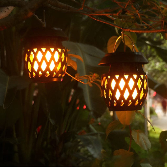 Versatile Solar-Powered Flickering Flame Outdoor Lanterns with Intelligent Light Control, 3 Lighting Modes, and USB Charging for Garden & Patio-ErisView-4