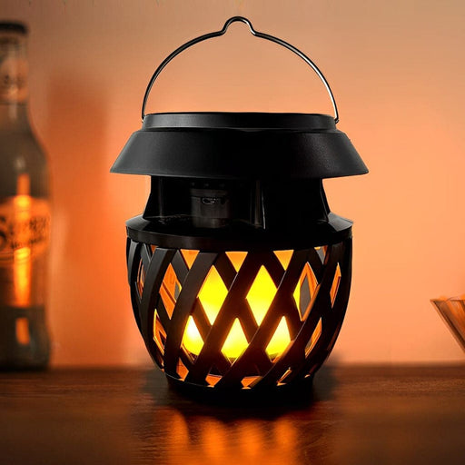 Versatile Solar-Powered Flickering Flame Outdoor Lanterns with Intelligent Light Control, 3 Lighting Modes, and USB Charging for Garden & Patio-ErisView-1