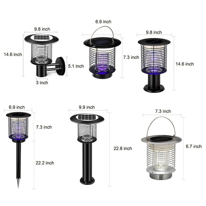 Versatile Solar & USB Rechargeable Mosquito Killer Lights, Portable, Ground, Lawn, Wall-Mounted & Pillar Options with Dual Lighting Modes-ErisView-22