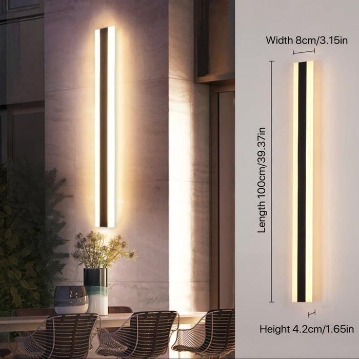 Waterproof Modern Outdoor Wall Light, White LED Wall Light for Living Room Porch Garage ErisView