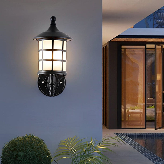 Waterproof Outdoor Wall Light with Adjustable Solar-Powered LED Colors, Metal and Glass Design, Dustproof, Long-Lasting, Elegant Artistic Style-ErisView-5