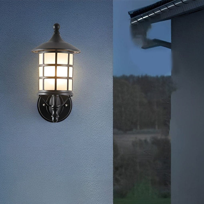 Waterproof Outdoor Wall Light with Adjustable Solar-Powered LED Colors, Metal and Glass Design, Dustproof, Long-Lasting, Elegant Artistic Style-ErisView-7