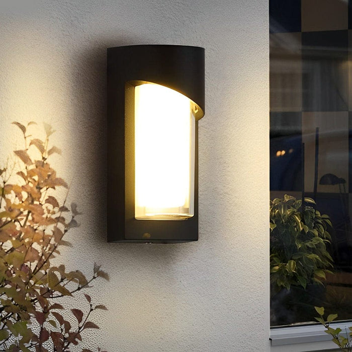 Waterproof Rust-Proof Durable Aluminum Outdoor Wall Lamp, High Transmittance PC Lampshade, Energy-Efficient LED for Villa, Gate, Balcony, Courtyard-ErisView-1