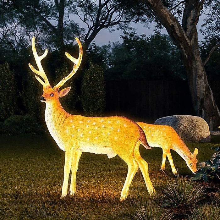 Waterproof Sika Deer Shape Outdoor Garden Light, Vivid, Durable, and Maintenance-Free Resin Lawn Lamp for Courtyard Landscape Decoration-ErisView-14