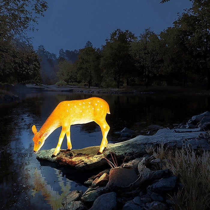 Waterproof Sika Deer Shape Outdoor Garden Light, Vivid, Durable, and Maintenance-Free Resin Lawn Lamp for Courtyard Landscape Decoration-ErisView-2