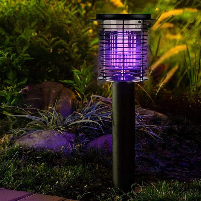 Waterproof Solar Bug Zapper Light with Dual Light Frequency, USB Charging, and Automatic Day/Night Mode for Indoor and Outdoor Mosquito Control-ErisView-1