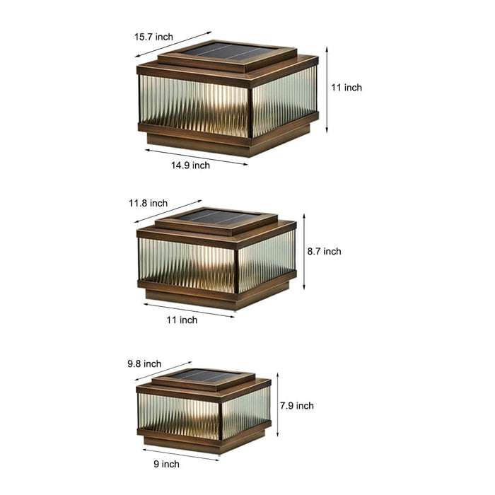 Waterproof Solar Deck Post Lights with Remote Control, Automatic Day/Night Sensor, Adjustable Brightness, Ideal for Outdoor Decoration-ErisView-8