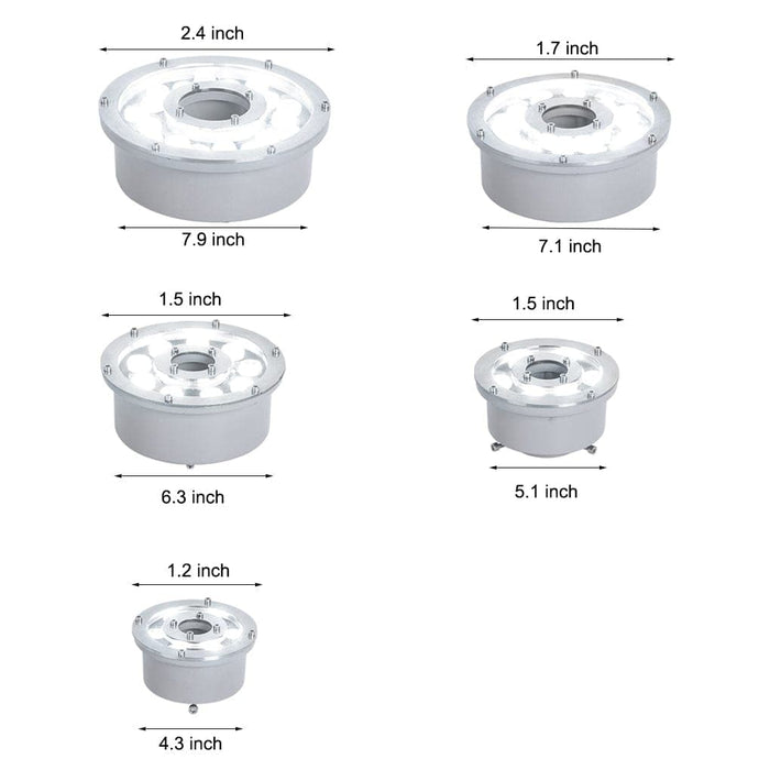 Waterproof Underwater Pool Lights with Hollow Design for Fountains, Swimming Pools, and Ponds, Available in White, Warm, and Colored Light Options-ErisView-10