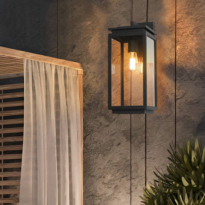 Waterproof and Rust-Proof Black Outdoor Wall Light with Scratch-Resistant Glass Lampshade for Porch, Garden, and Balcony-ErisView-13