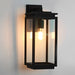 Waterproof and Rust-Proof Black Outdoor Wall Light with Scratch-Resistant Glass Lampshade for Porch, Garden, and Balcony-ErisView-8