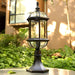 Waterproof and Rustproof European-Style Retro Aluminum Fence Post Lamp with High-Transmittance Glass Shade for Garden, Lawn, and Courtyard Decor-ErisView-1