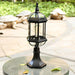 Waterproof and Rustproof European-Style Retro Aluminum Fence Post Lamp with High-Transmittance Glass Shade for Garden, Lawn, and Courtyard Decor-ErisView-10