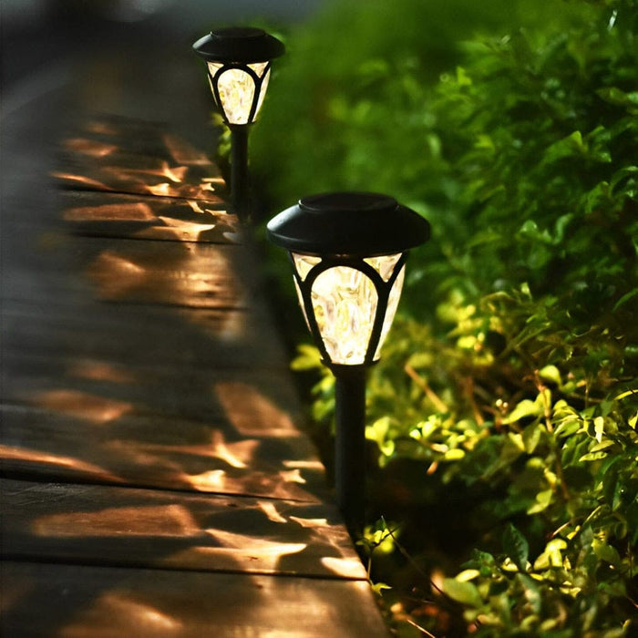 Waterproof and Rustproof Solar Pathway Light with Unique Glass Shade Design, Automatic Day-Night Sensor, Easy Assembly for Garden and Lawn-ErisView-3