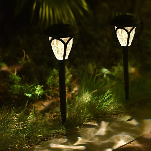 Waterproof and Rustproof Solar Pathway Light with Unique Glass Shade Design, Automatic Day-Night Sensor, Easy Assembly for Garden and Lawn-ErisView-1