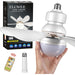 White Ceiling Fan Light with Remote, Socket Fan Light with Remote and Light Socket Extender, 6 Blades Light Socket Fan-1-ErisView