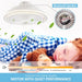 White Enclosed Remote Control Ceiling Fan with LED Light, RGB Dimmable Ceiling Fan with Bluetooth Speaker-8-ErisView