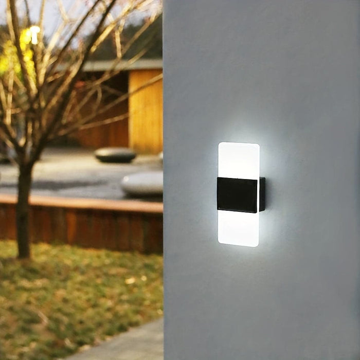 White Outdoor Solar Garden Light, Waterproof Outdoor Solar Wall Light for Pathway, Set of 2-ErisView