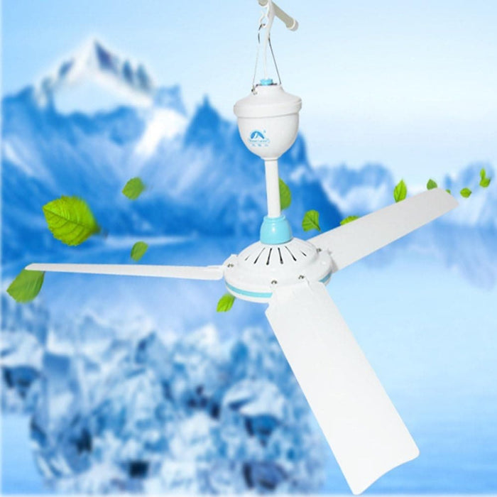 White and Blue Ceiling Fan, Hanging Fan for Household and Camping, Electrical Ceiling Fan-5-ErisView